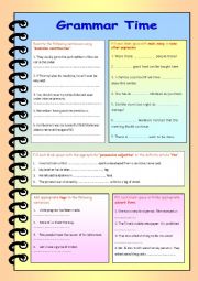 inversion construction, possessive adjective, tags, adverb forms