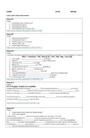 English Worksheet: Video Activity