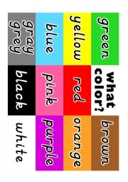 English Worksheet: Colors Poster