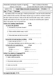 English Worksheet: a diet