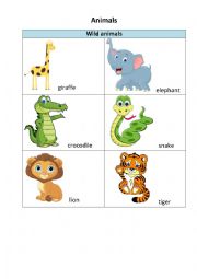 English Worksheet: Animals