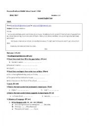 English Worksheet: Birthday invitation