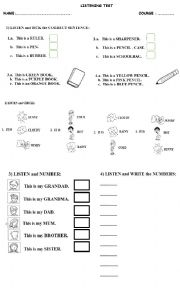 LISTENING TEST FOR YOUNG LEARNERS