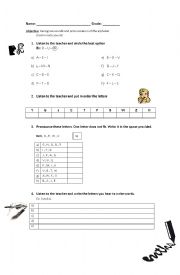 English Worksheet: Alphabet Activity