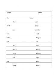 VERBS AND NOUNS