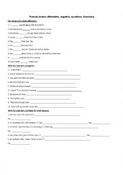 English Worksheet: present simple