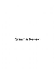 English Worksheet: Grammar Review