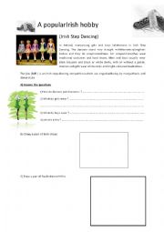 English Worksheet: An irish step dancing