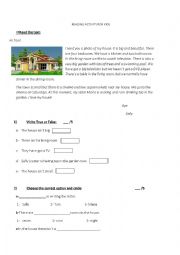 English Worksheet: Reading activity for kids