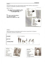 English Worksheet: Comparison: Writing activities