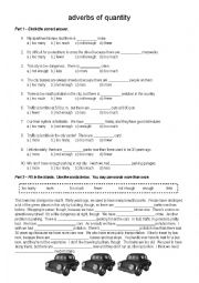 English Worksheet: Adverbs of quantity