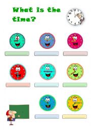 English Worksheet: Telling the time