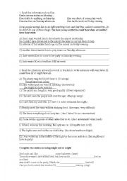 English Worksheet: Past Modals