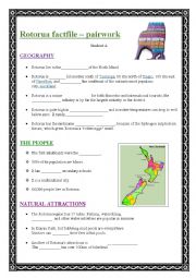 English Worksheet: Rotorua, NZ information gap