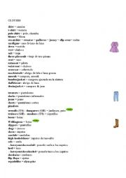 English Worksheet: Clothes