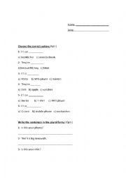 English Worksheet: articles a/an 