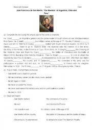 English Worksheet: Jose de San Martin