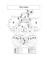 English Worksheet: The clown