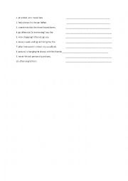 English Worksheet: Adverbs of frequency