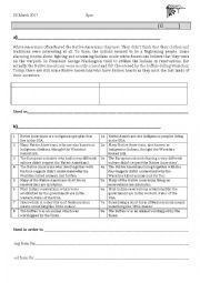 English Worksheet: participles as adjectives and participles replacing relative clauses