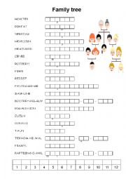 English Worksheet: family tree