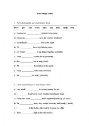 English Worksheet: Past Simple Tense  