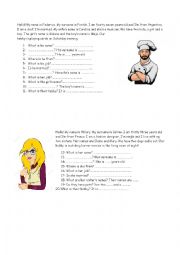 English Worksheet: Reading comprehension Starters Adults