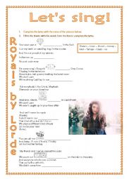 English Worksheet: Royals by Lorde