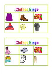 Clothes Bingo