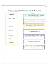 English Worksheet: DISEASES