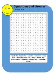 Diseases word search