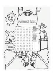 English Worksheet: Zoo Animals