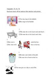 English Worksheet: Diagraphs sh th ch sentence reading