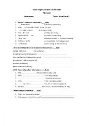 English Worksheet: Present continuous quiz