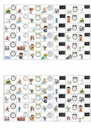 English Worksheet: Past continuous Connect 4 Pairwork