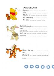 English Worksheet: Winnie the Pooh