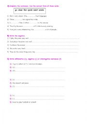 English Worksheet: PRESENT SIMPLE REVISION