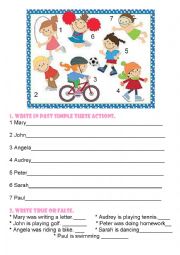 English Worksheet: Revision exercises