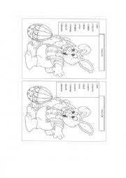 English Worksheet: COLOUR THE EASTER BUNNY