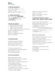 English Worksheet: Mercy - Shawn Mendes