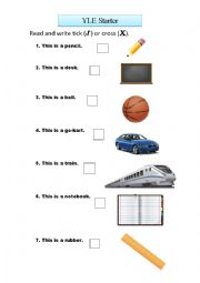 YLE Starter exam checklist
