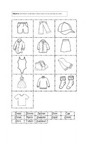 English Worksheet: Clothes