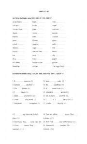 English Worksheet: verb to be