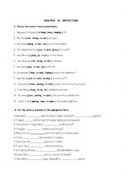 English Worksheet: gerunds vs infinitives