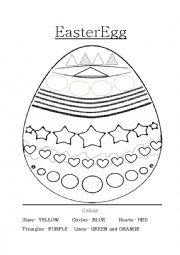 English Worksheet: Easter Egg