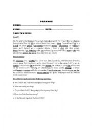 English Worksheet: teen life