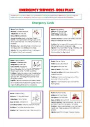 English Worksheet: Emergency Switchboard Role-Play