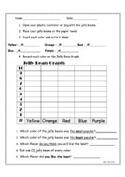 English Worksheet: The Jelly Beans Graph