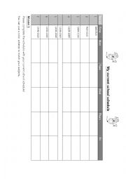 English Worksheet: My Dream Schedule 