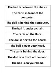 English Worksheet: prepositions miming game